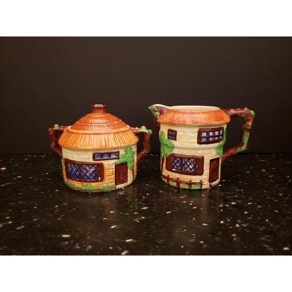 Beswick Ware Cottage Creamer and Sugar Bowl England Rare Vintage - Picture 1 of 16
